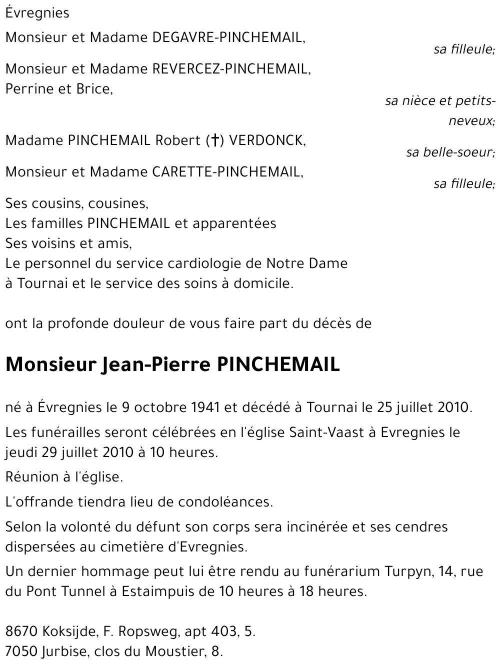 Jean-Pierre PINCHEMAIL