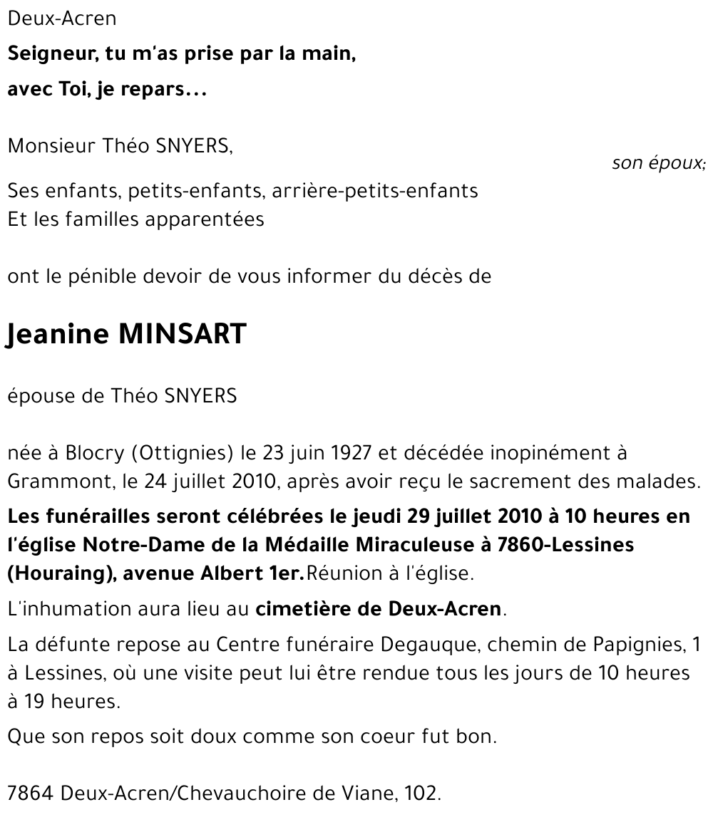 Jeanine MINSART