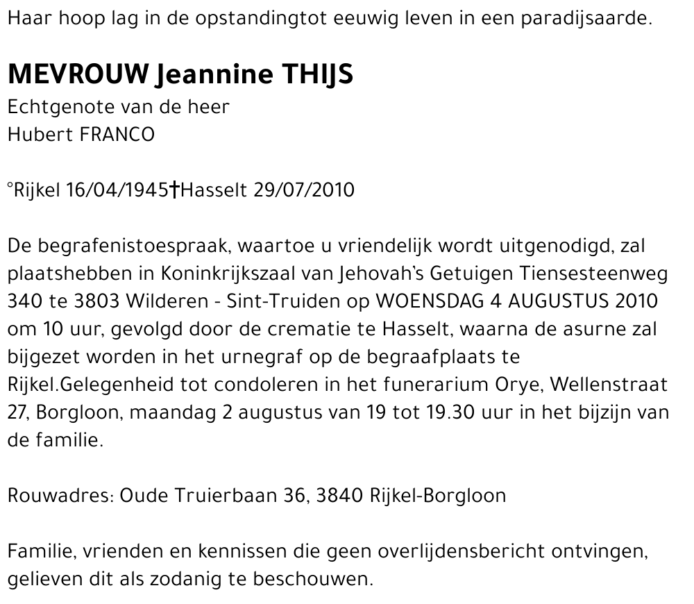 Jeannine Thijs