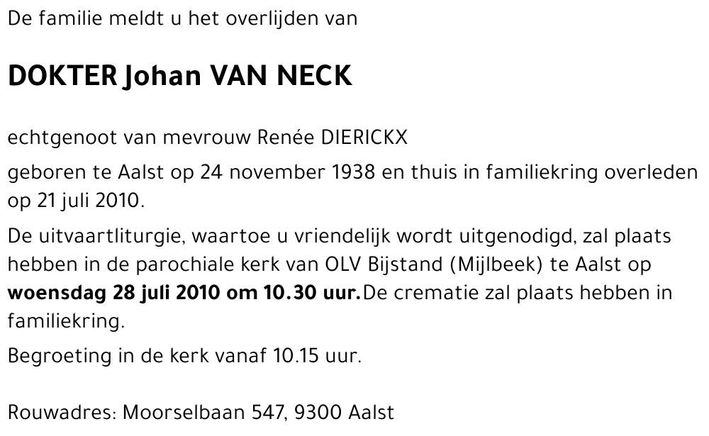 Johan VAN NECK