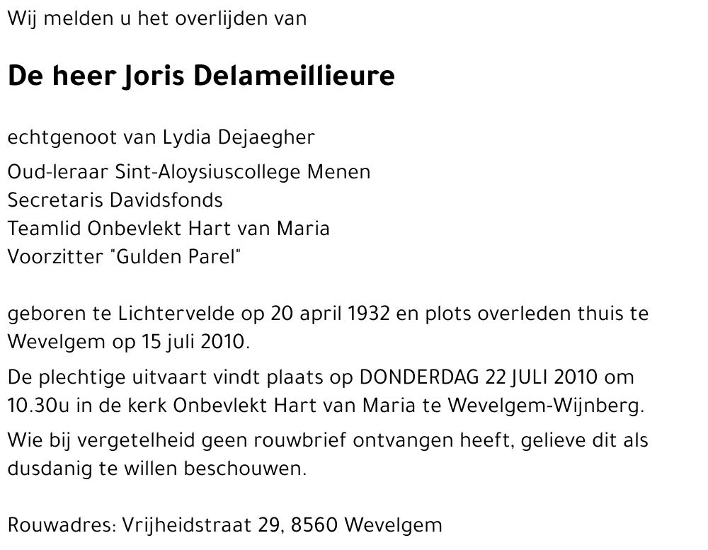 Joris Delameillieure