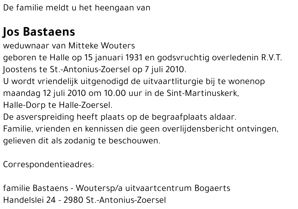 Jos Bastaens