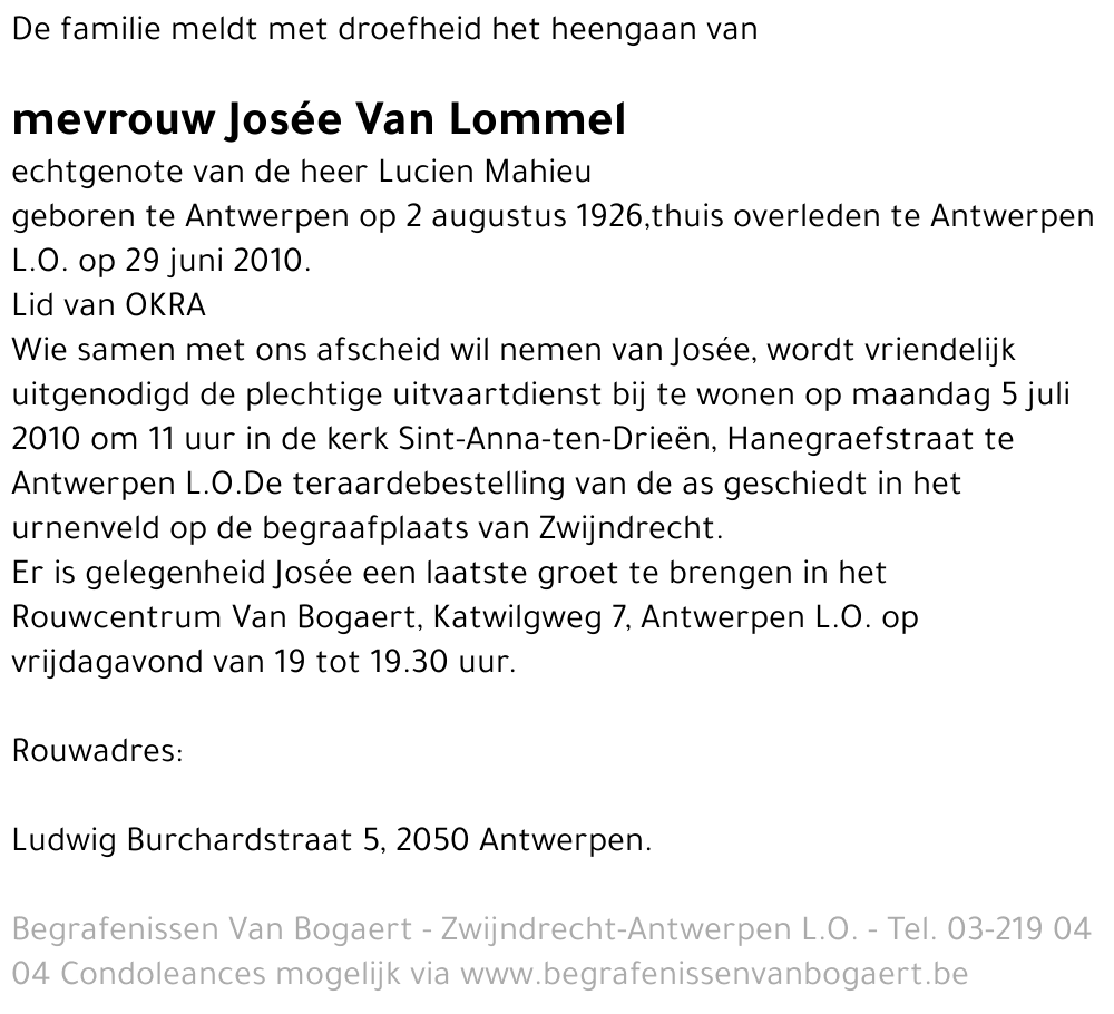 Josée Van Lommel