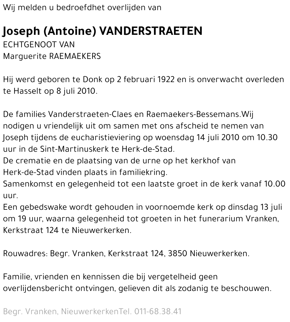 Joseph Vanderstraeten