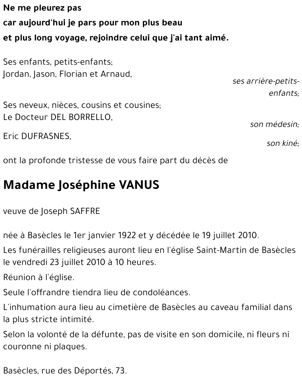 Joséphine VANUS