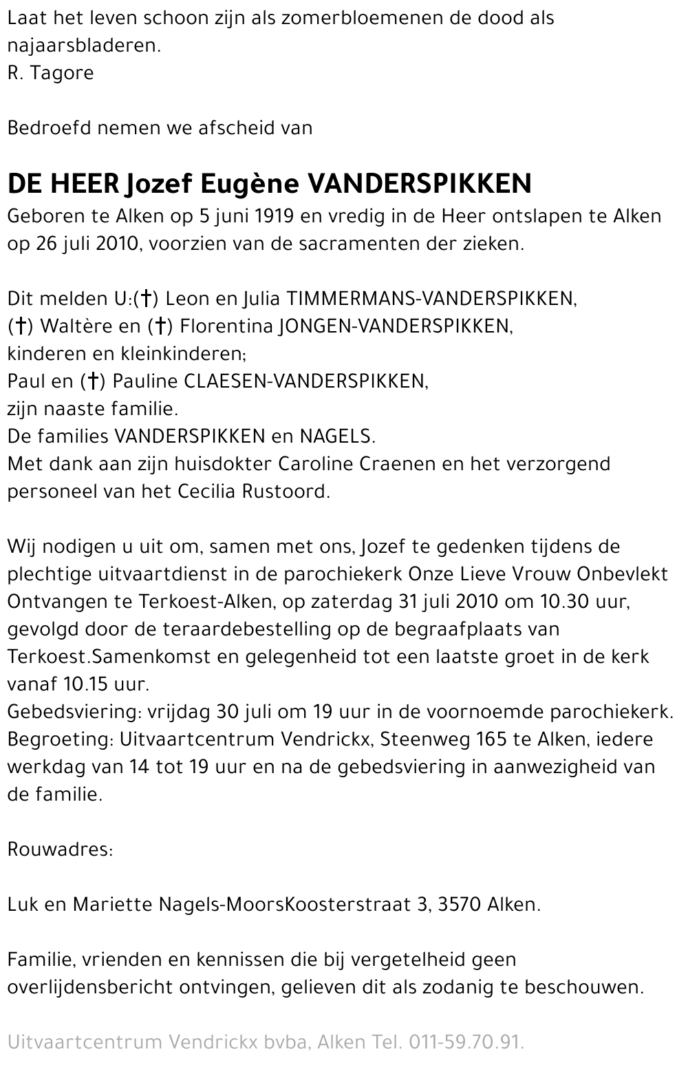 Jozef Eugène Vanderspikken