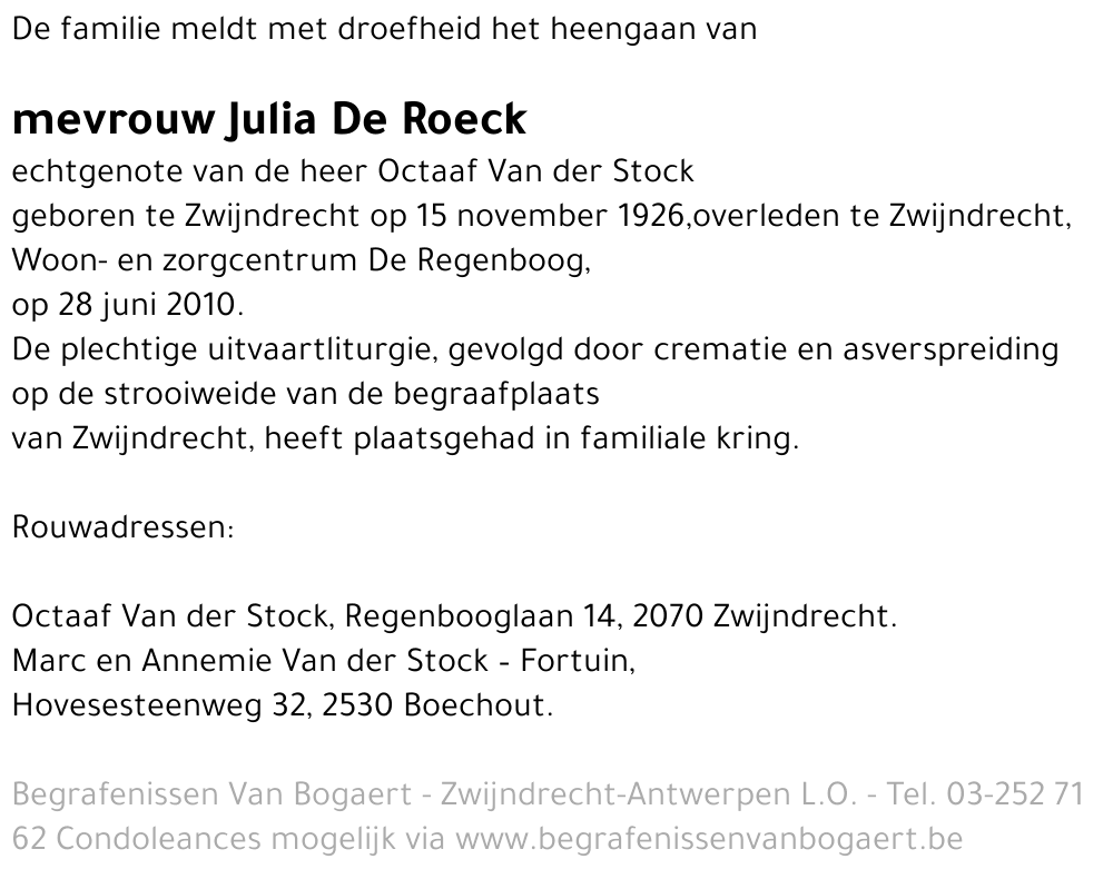 Julia De Roeck