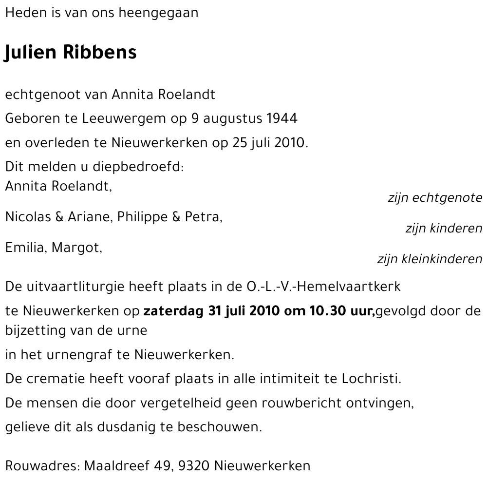 Julien RIBBENS
