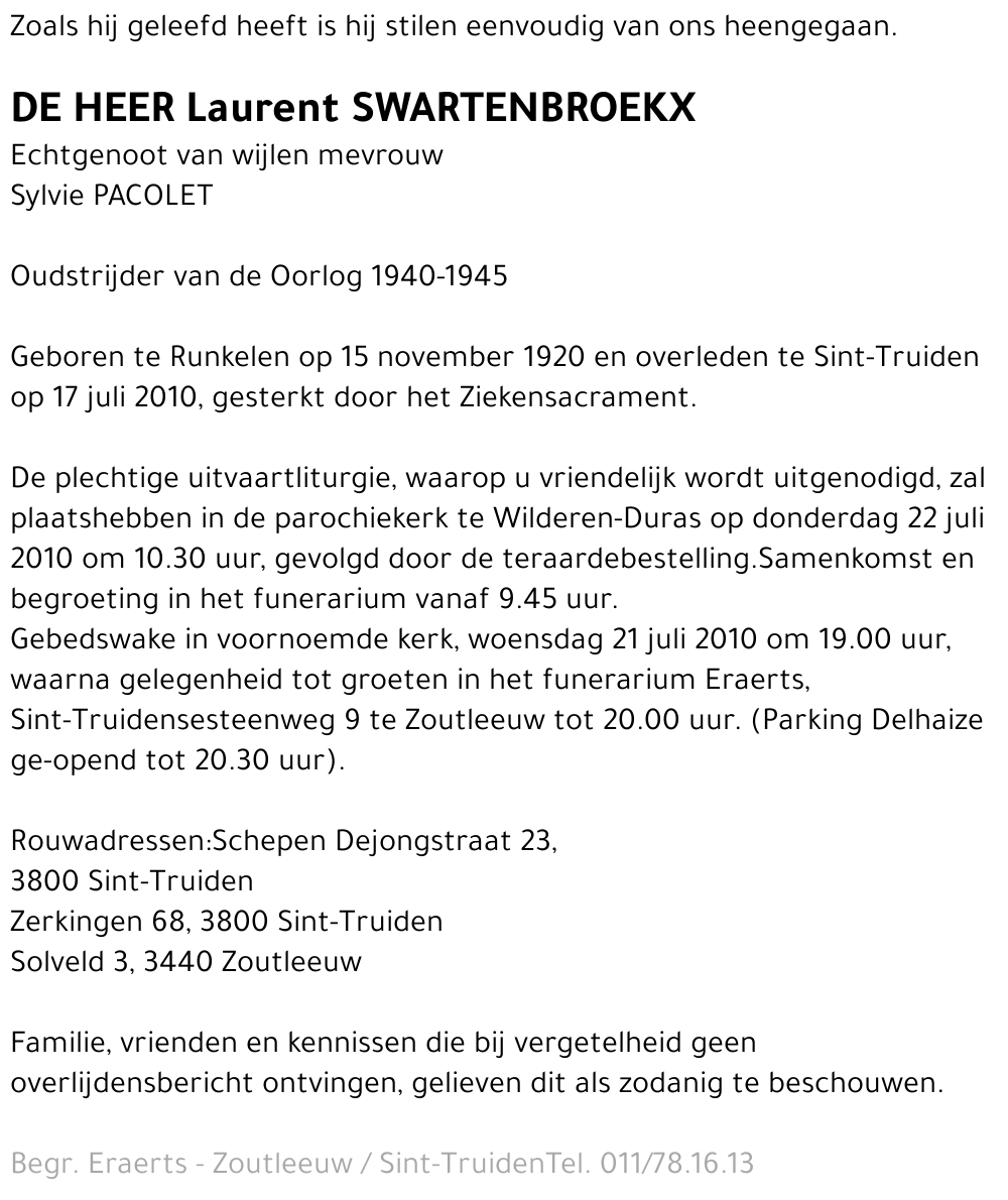 Laurent Swartenbroekx