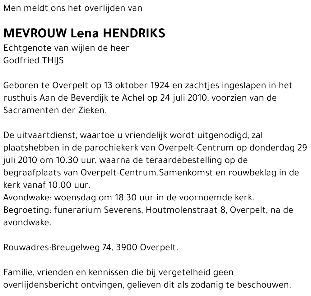 Lena Hendriks
