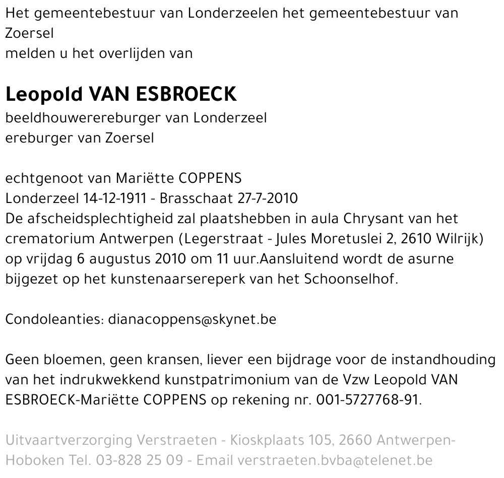 Leopold VAN ESBROECK