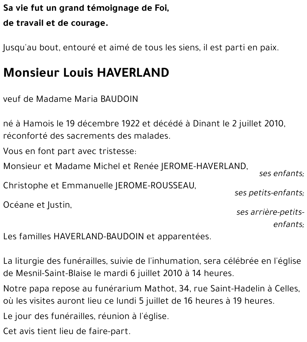 Louis HAVERLAND