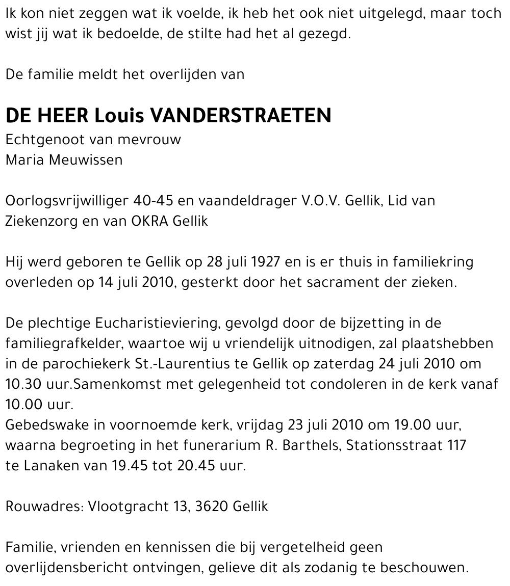 Louis Vanderstraeten