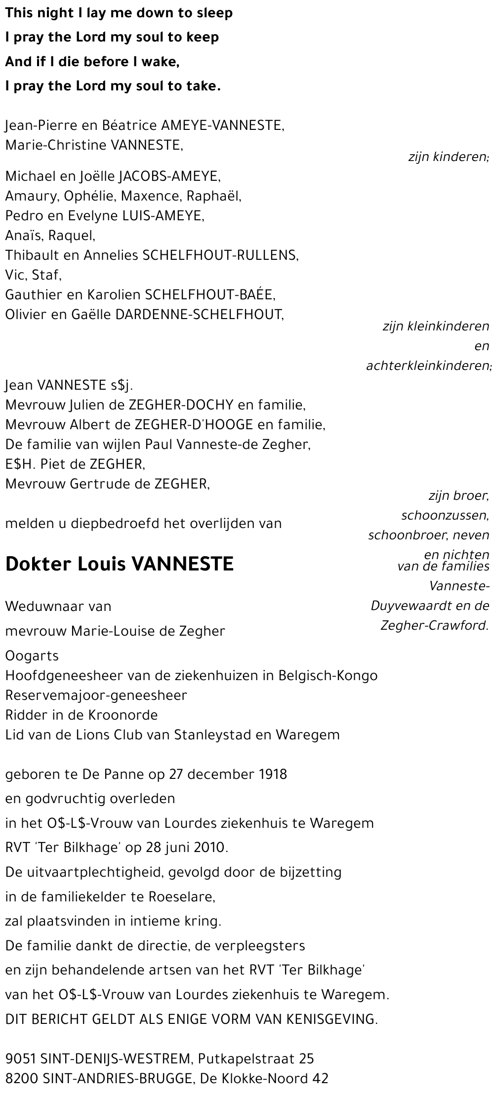 Louis VANNESTE