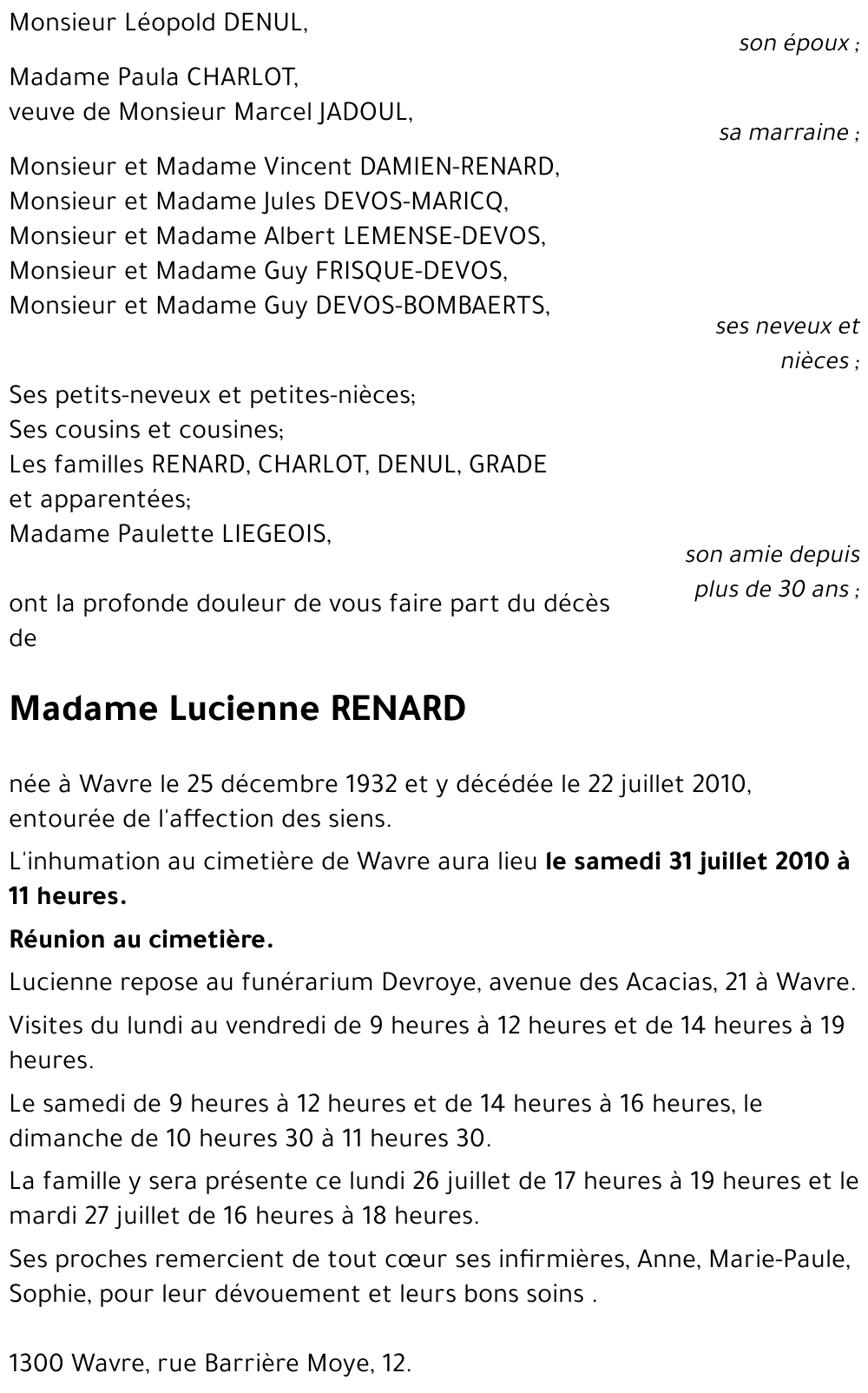 Lucienne RENARD