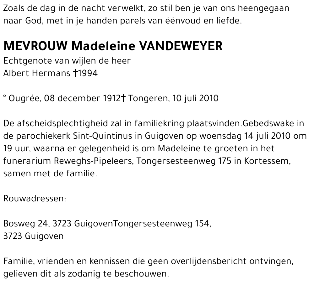 Madeleine Vandeweyer