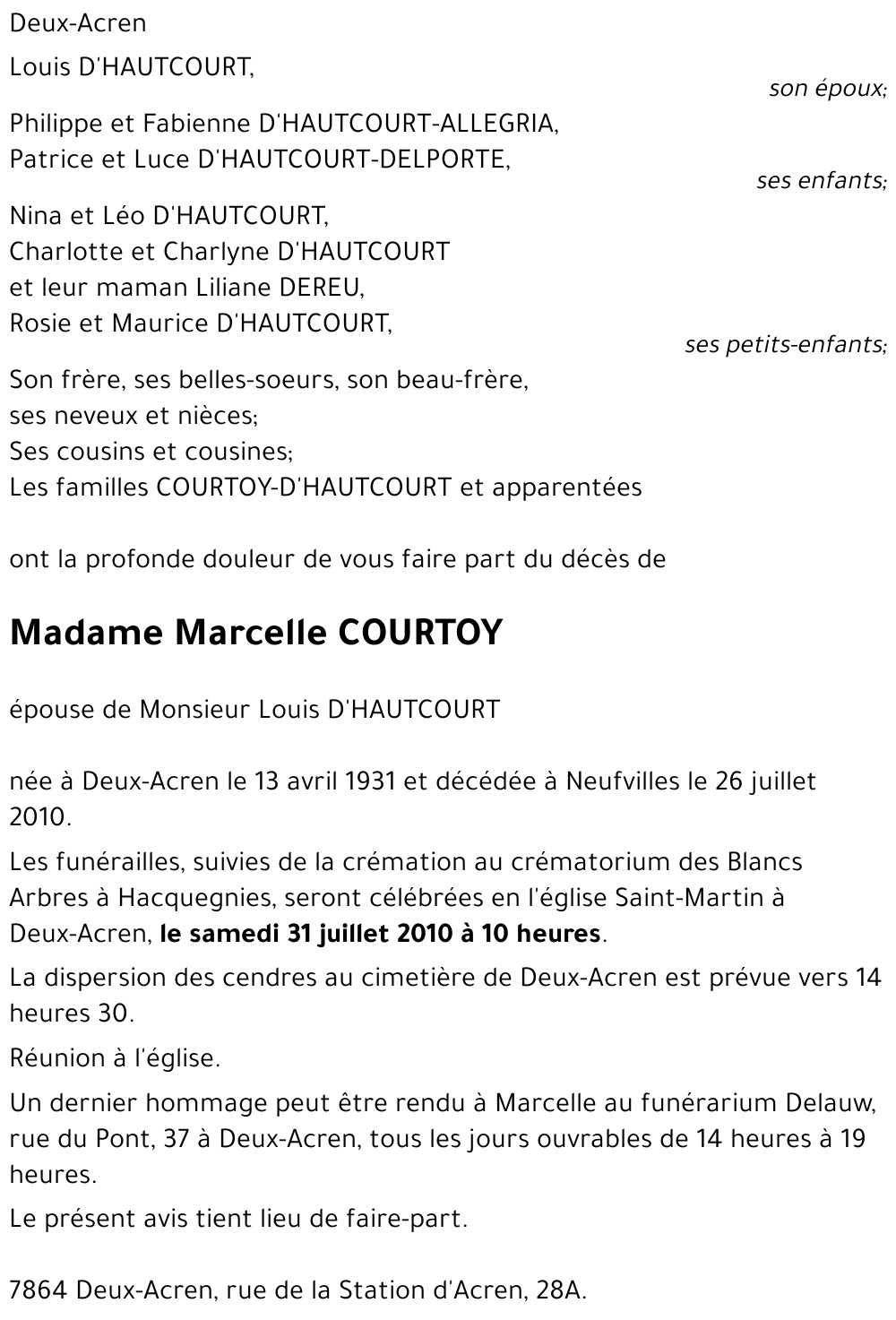 Marcelle COURTOY