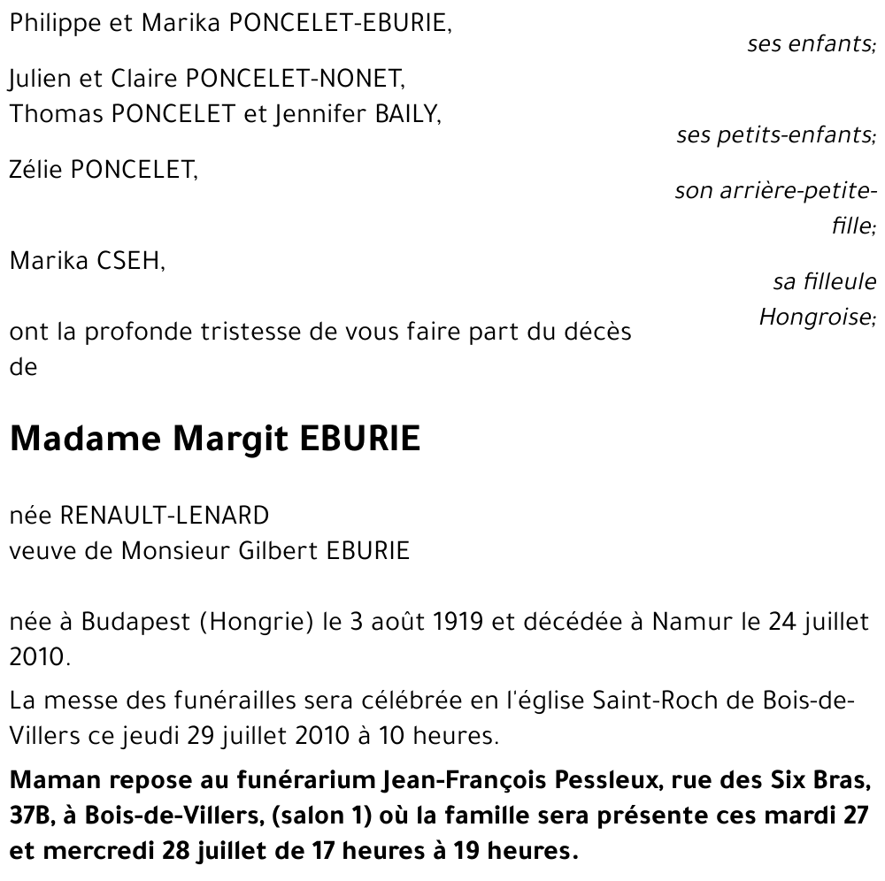 Margit EBURIE