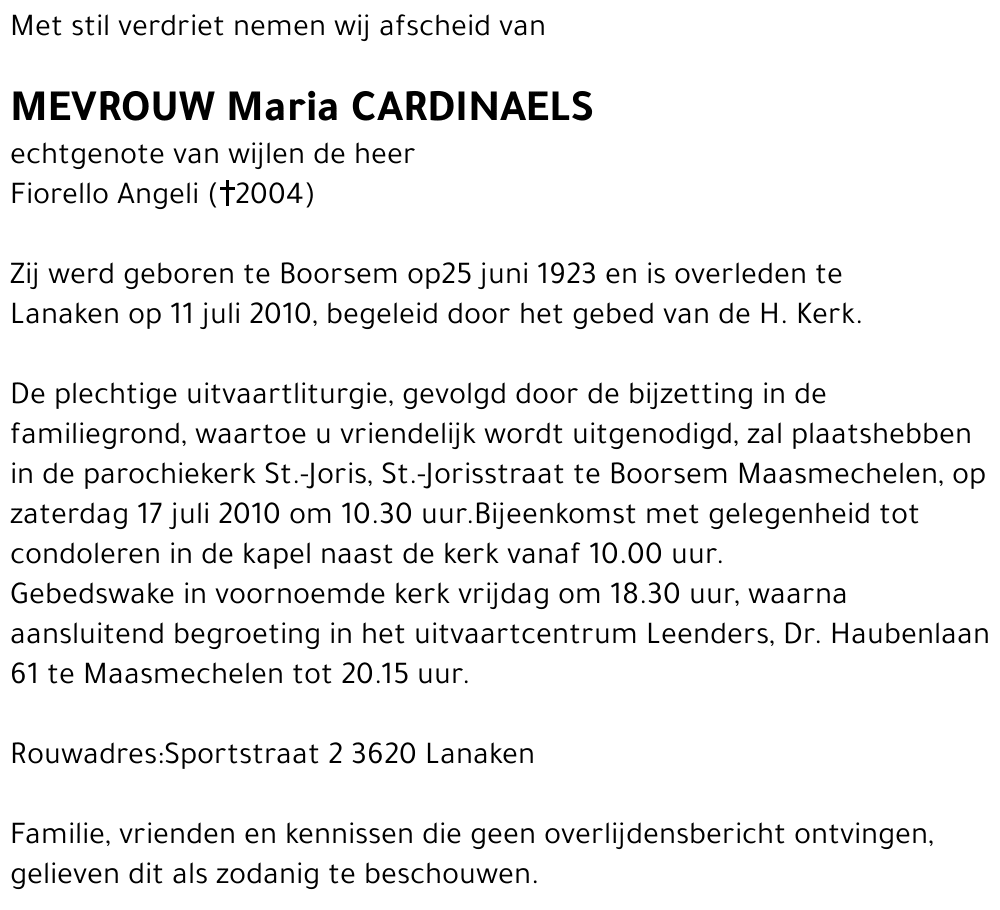 Maria Cardinaels