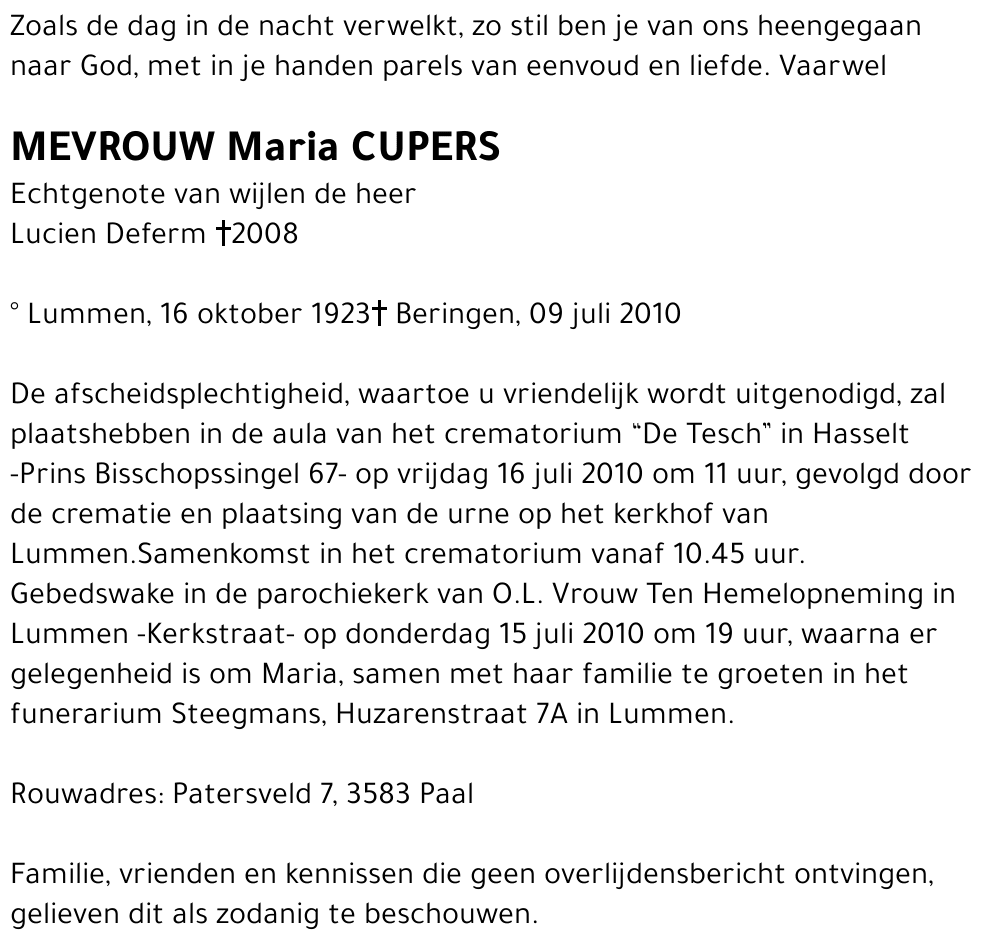 Maria Cupers