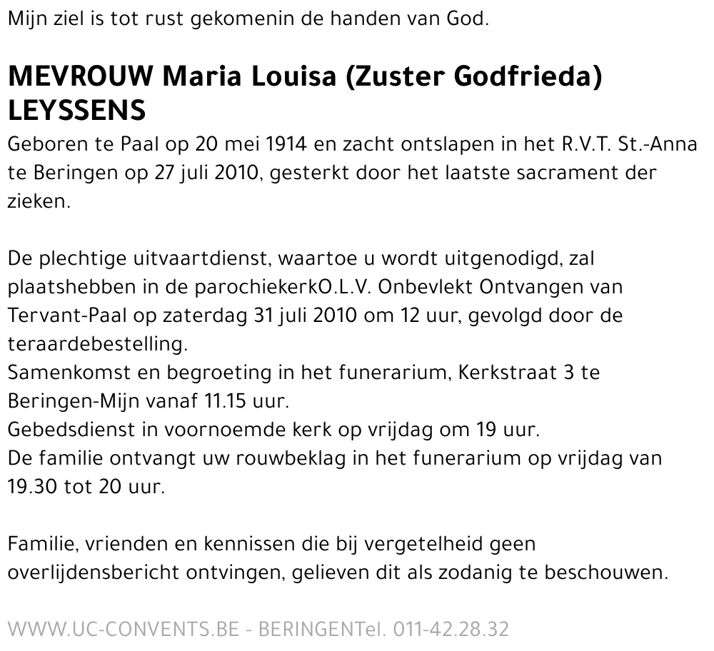 Maria Louisa Leyssens