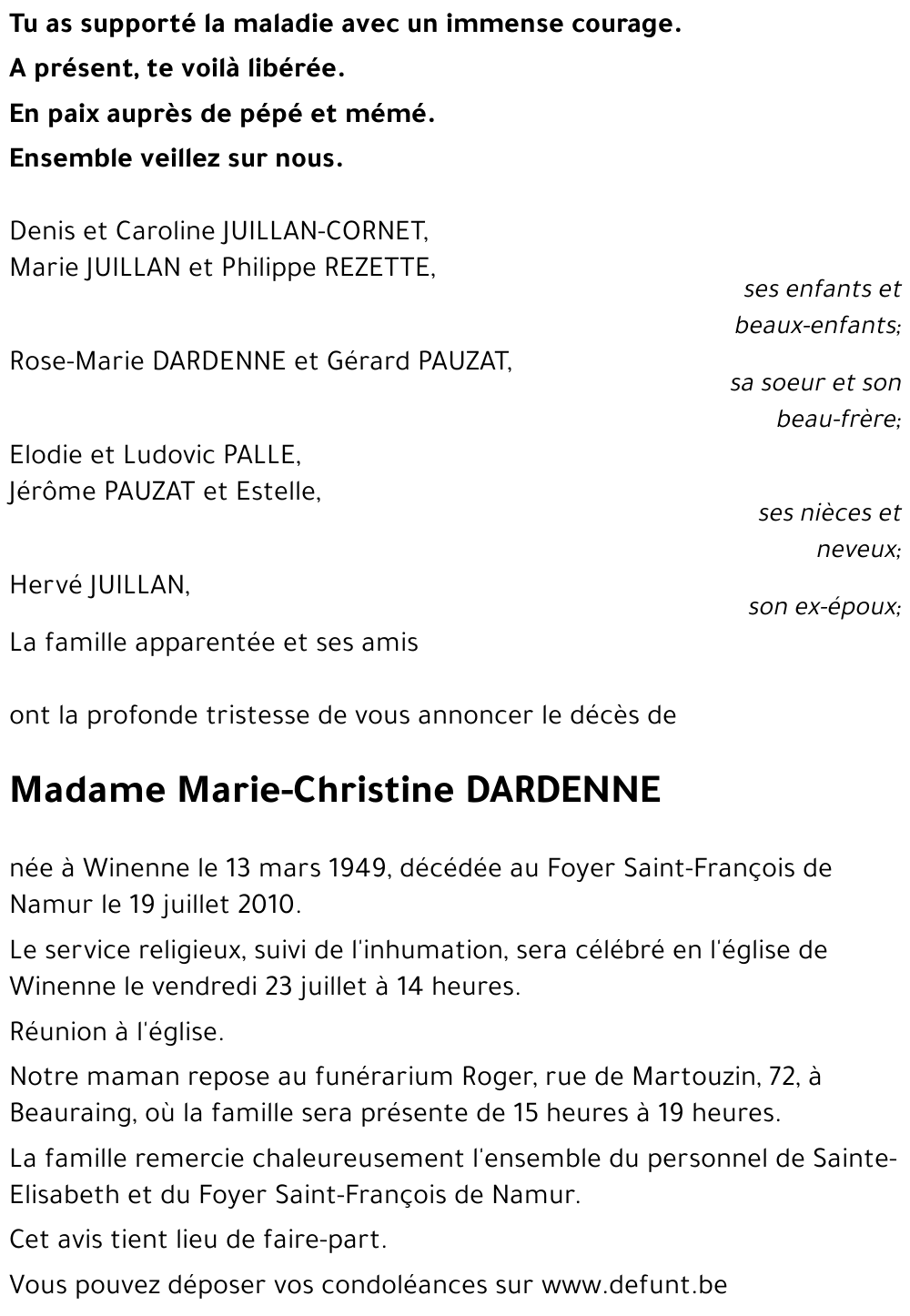 Marie-Christine DARDENNE