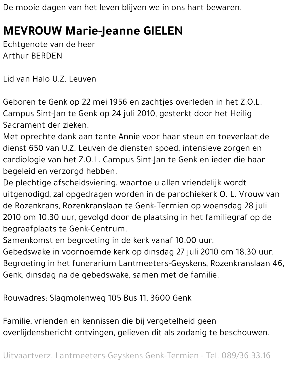 Marie-Jeanne GIELEN