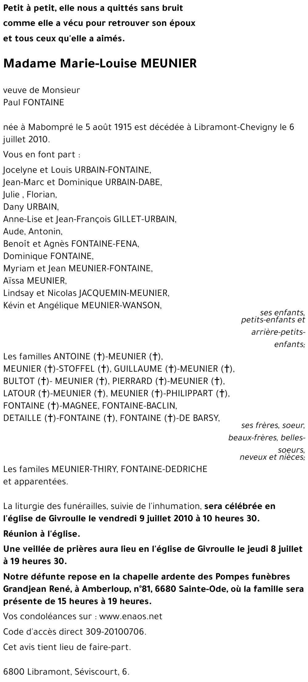 Marie-Louise MEUNIER