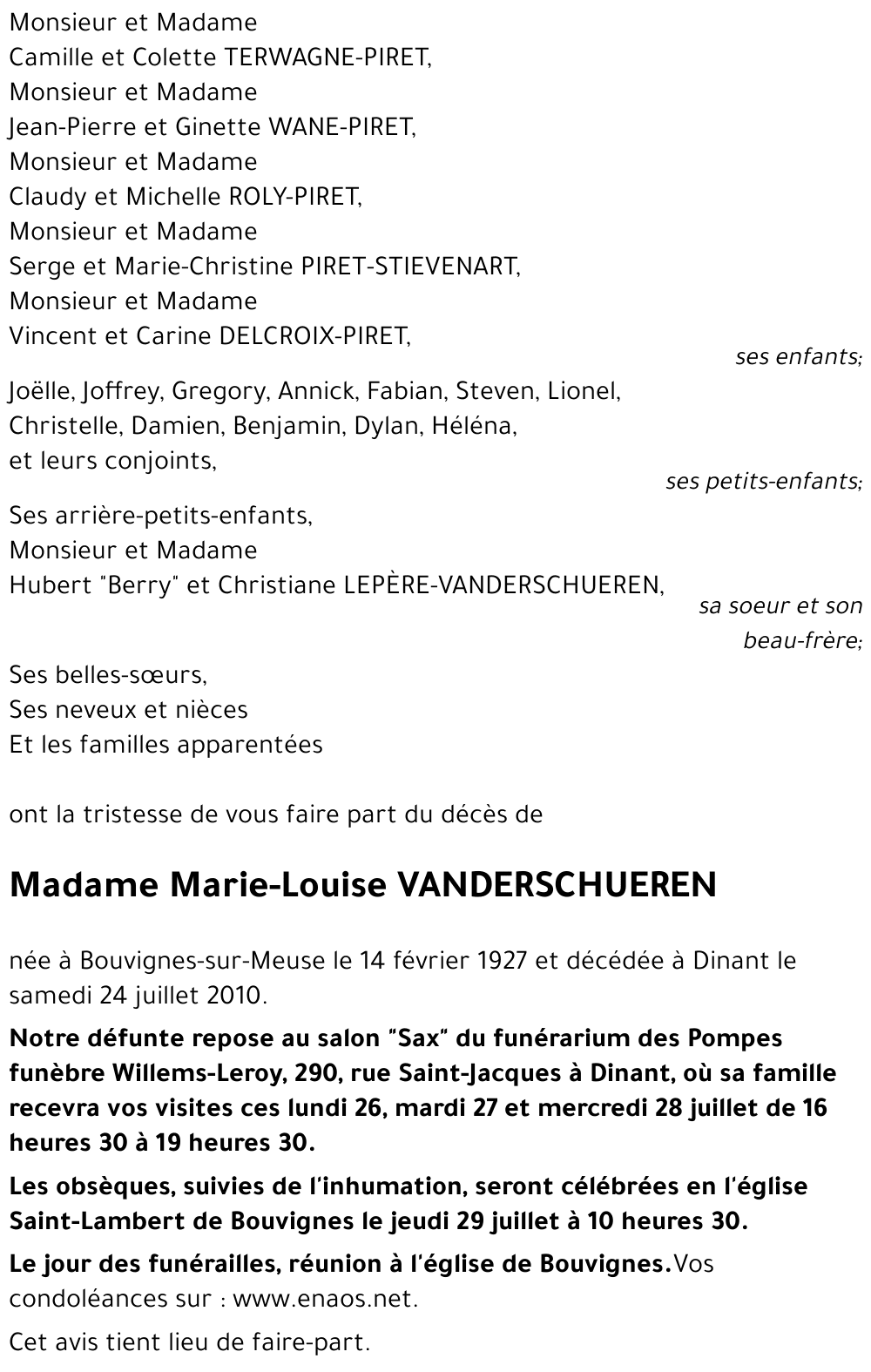 Marie-Louise VANDERSCHUEREN