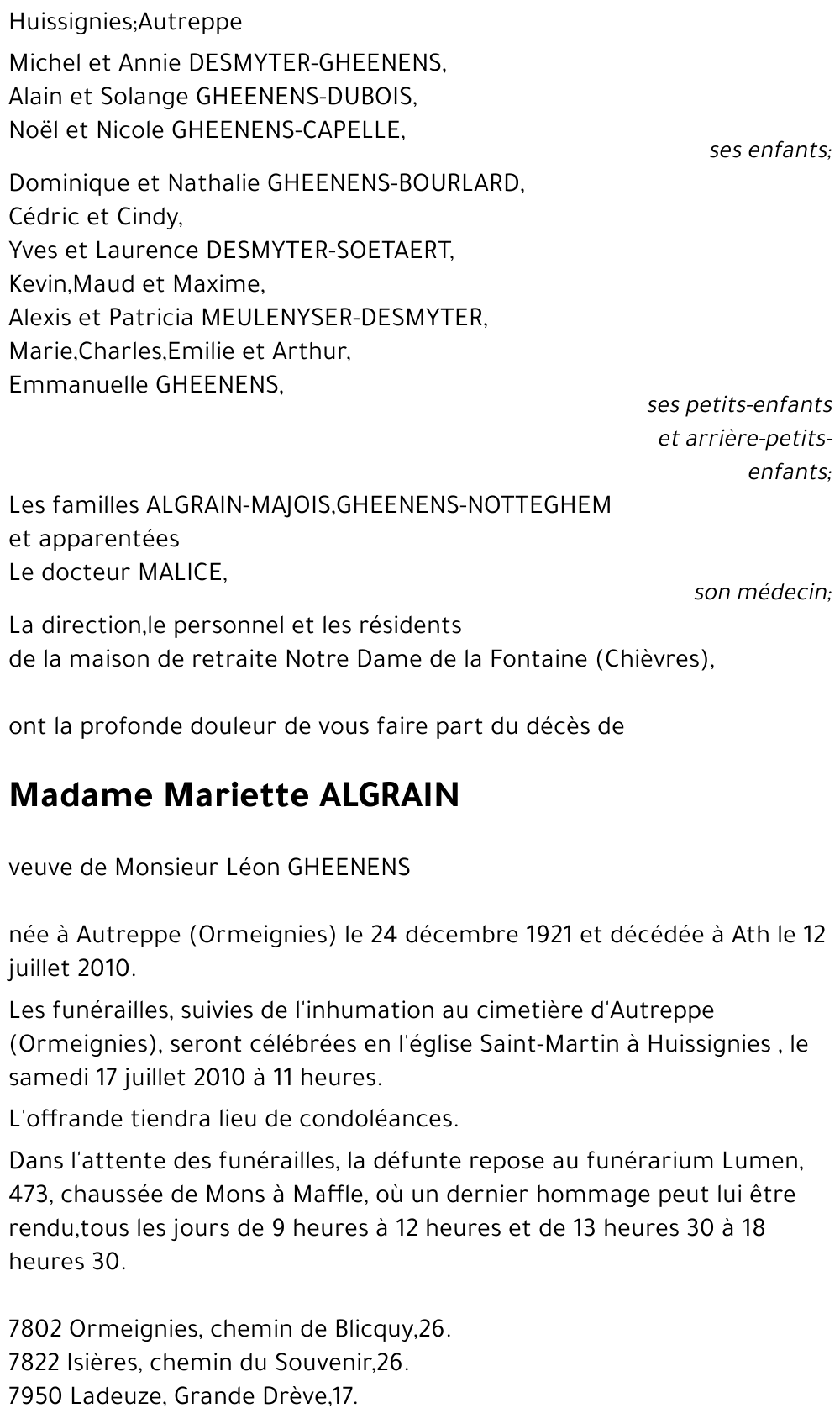 Mariette Algrain