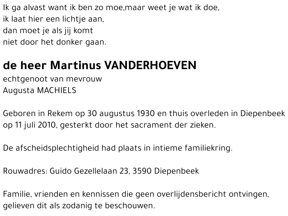 Martinus Vanderhoeven
