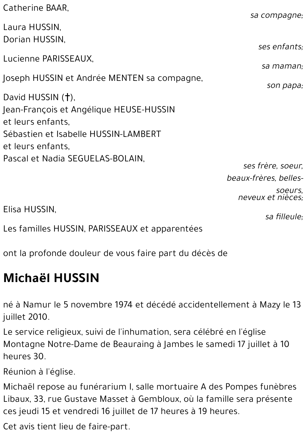 Michaël HUSSIN