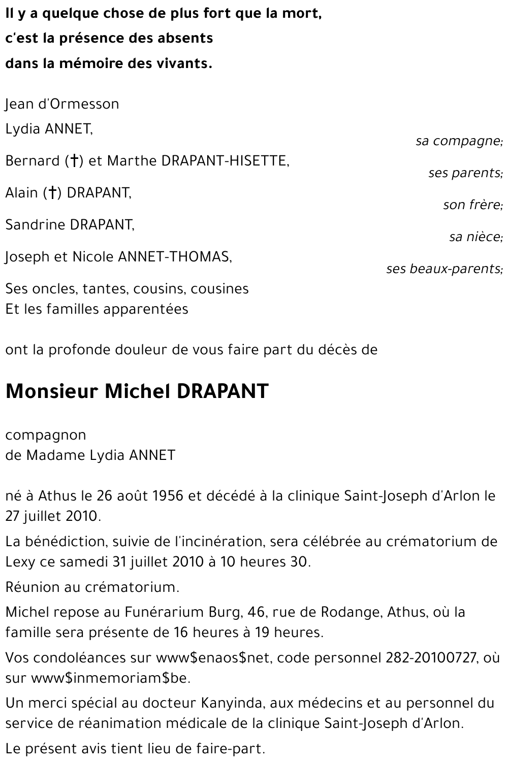 Michel DRAPANT