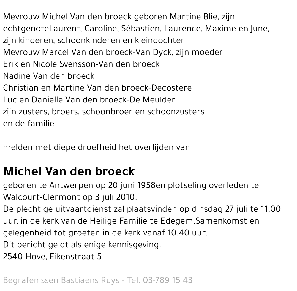 Michel Van den Broeck