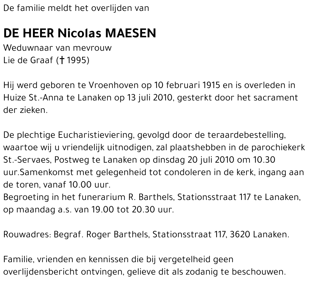 Nicolas Maesen