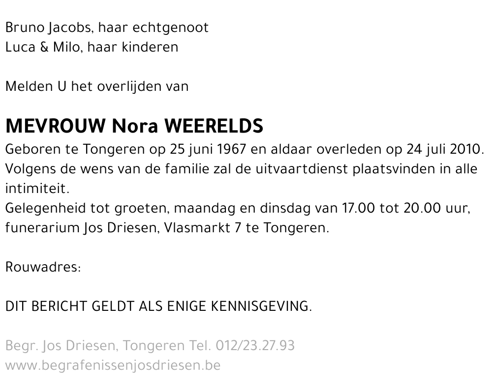 Nora Weerelds