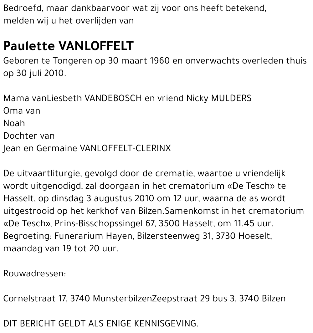 Paulette Vanloffelt