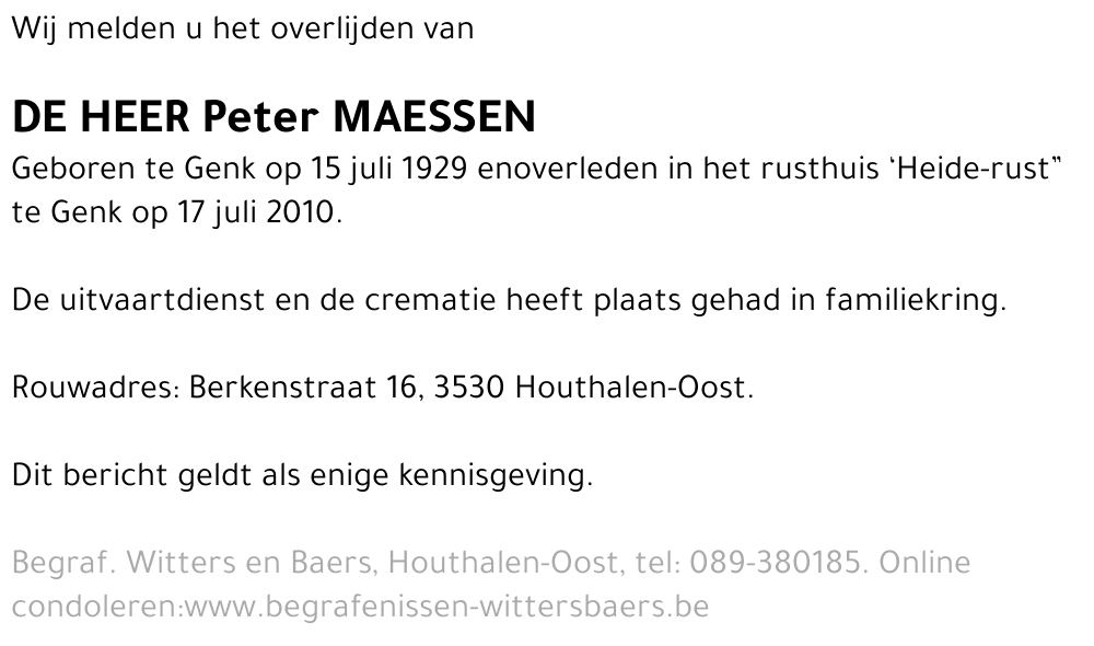 Peter MAESSEN