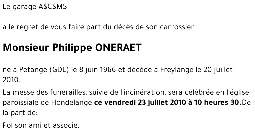 Philippe ONERAET
