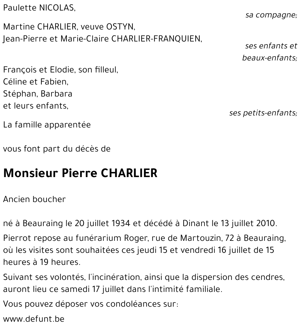 Pierre CHARLIER