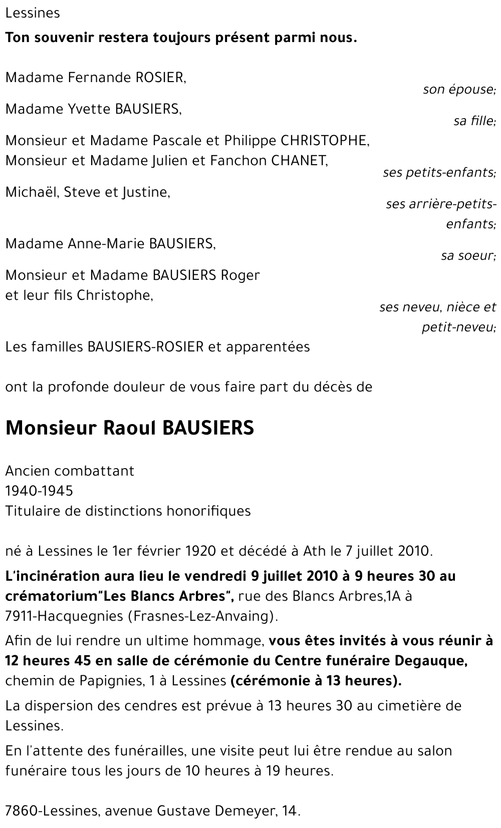 Raoul BAUSIERS