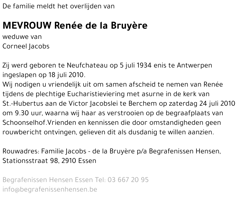 Renée de la Bruyère