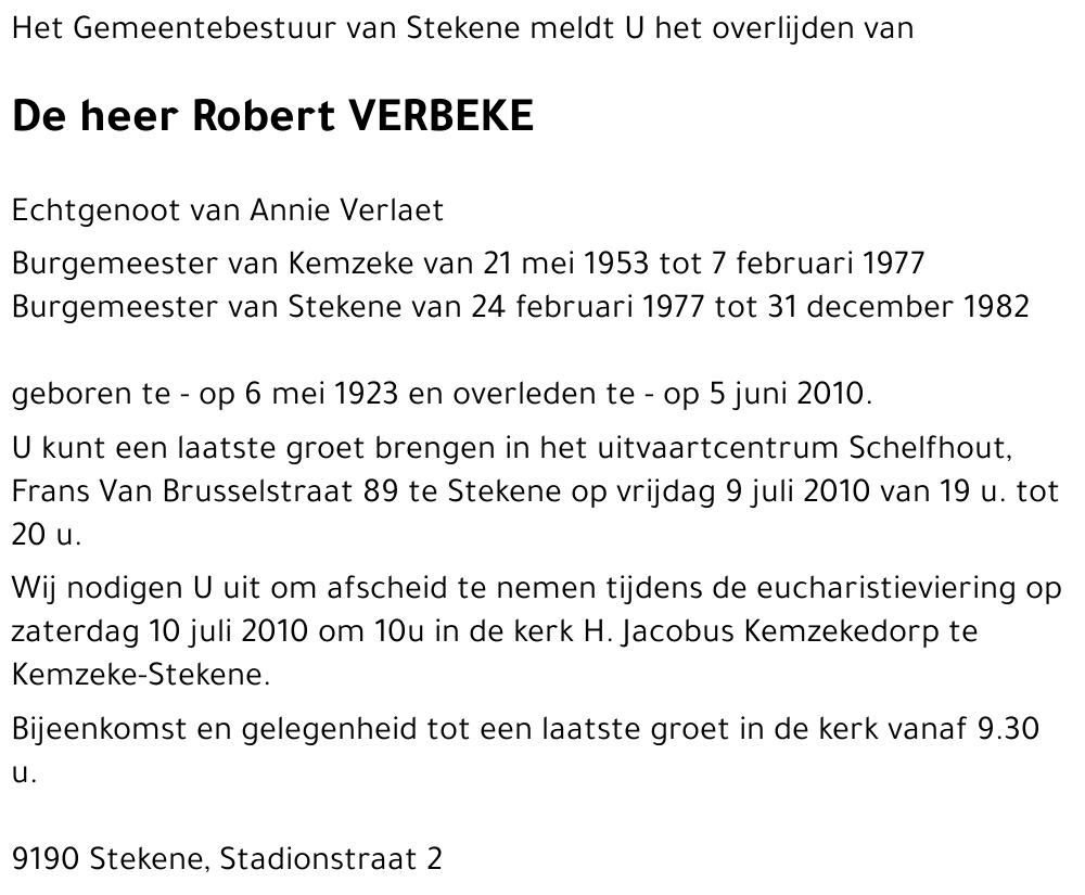 Robert VERBEKE