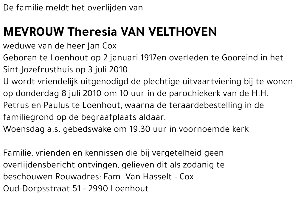 Theresia Van Velthoven