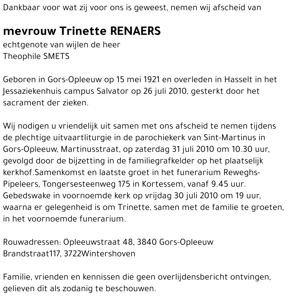 Trinette Renaers