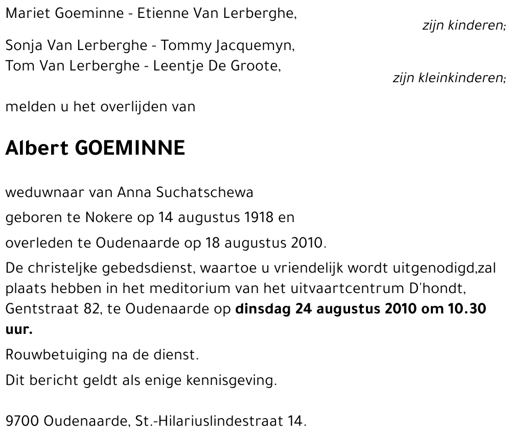 Albert GOEMINNE