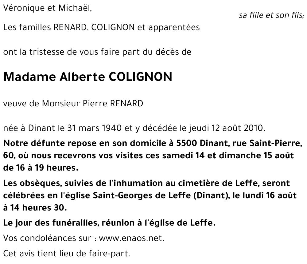 Alberte COLIGNON