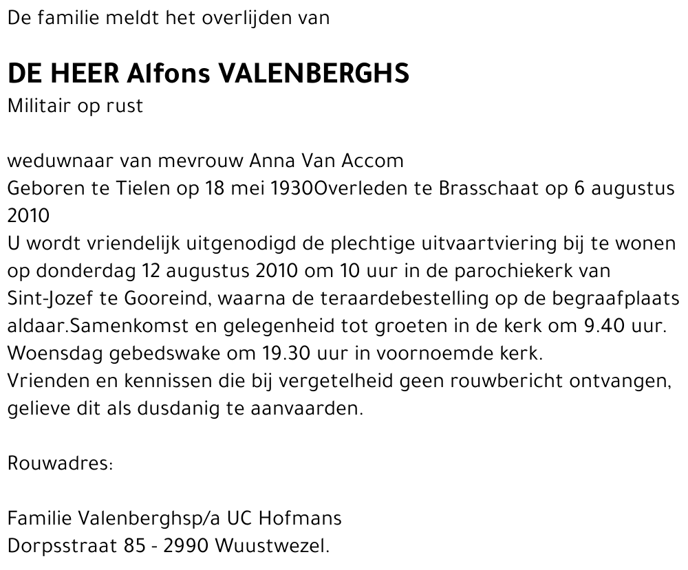 Alfons Valenberghs