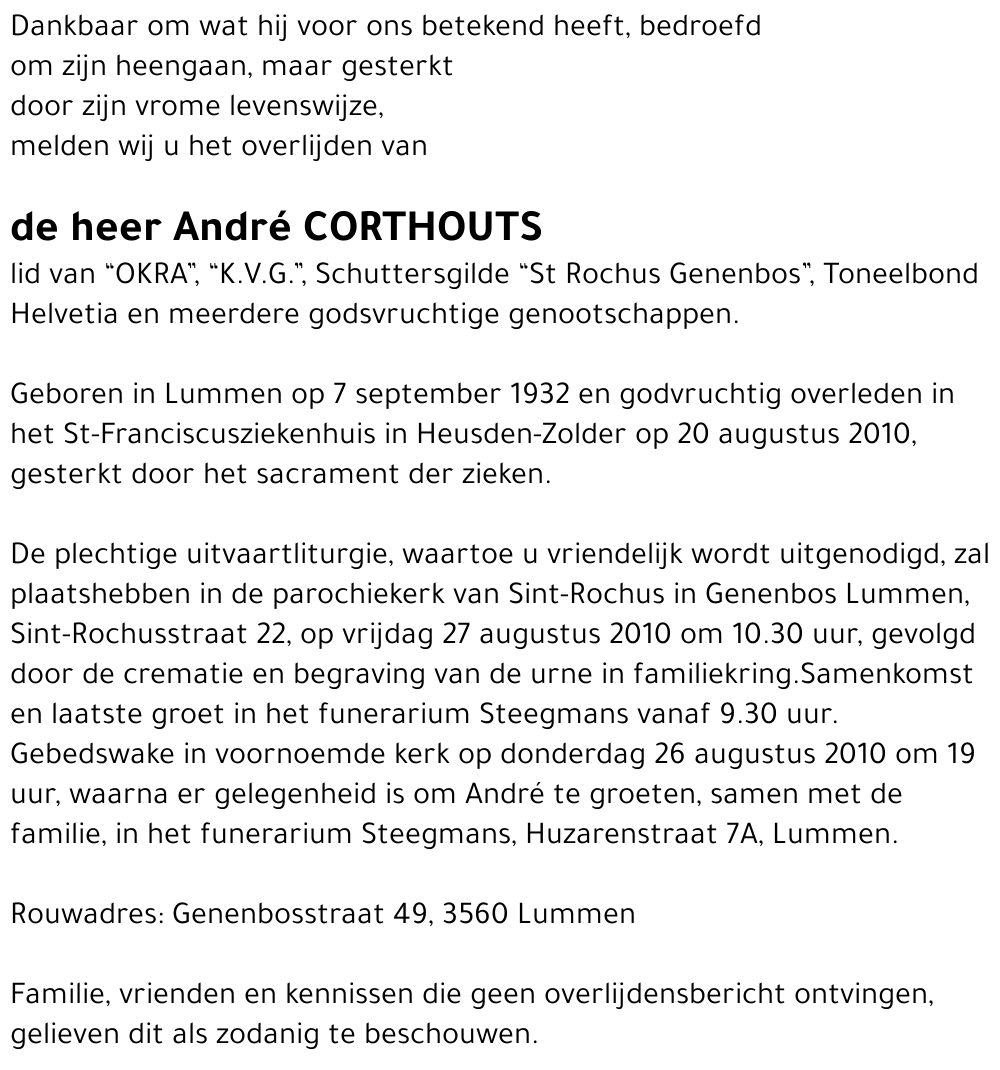 André Corthouts