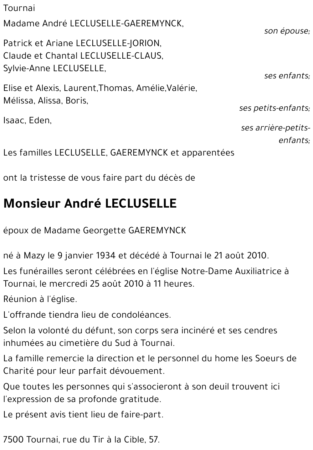 André LECLUSELLE
